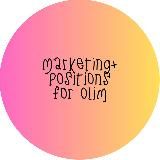 Marketing+ Positions for Olim